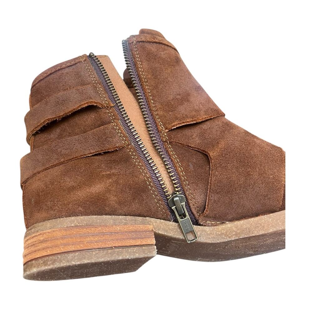 Born MORAGA Distressed Suede Booties Buckle Ankle Boot | Sz 9 Brown NEW - Picture 13 of 16